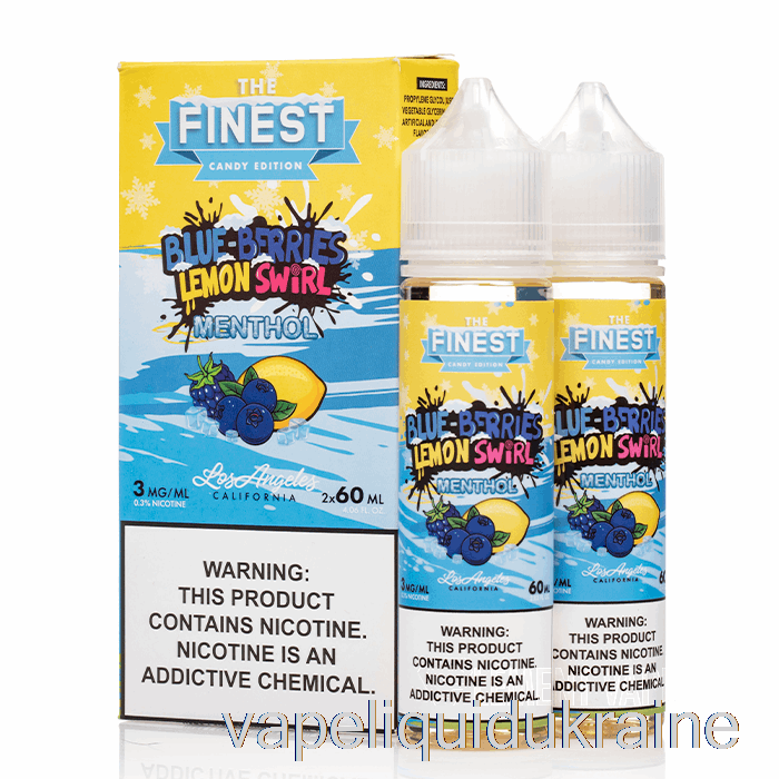 Vape Liquid Ukraine Blue-Berries Lemon Swirl MENTHOL - The Finest Candy Edition - 120mL 3mg